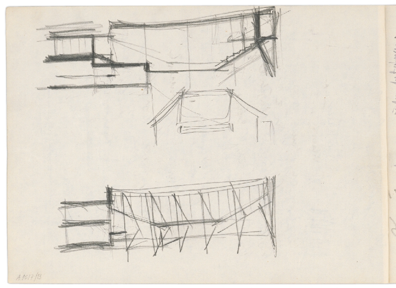Vladimír Dedeček – Vysoká škola poľnohospodárska v Nitre. Skicár. Dvanásty list. 