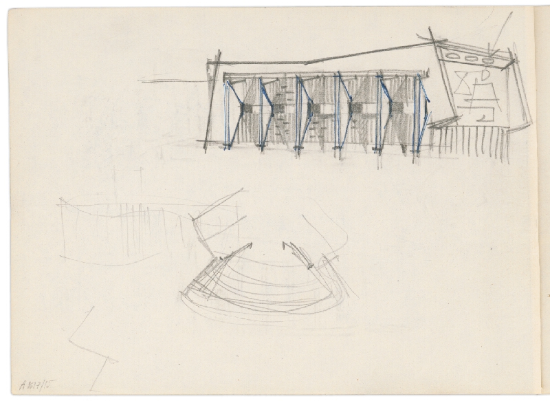 Vladimír Dedeček – Vysoká škola poľnohospodárska v Nitre. Skicár. Štrnásty list. 