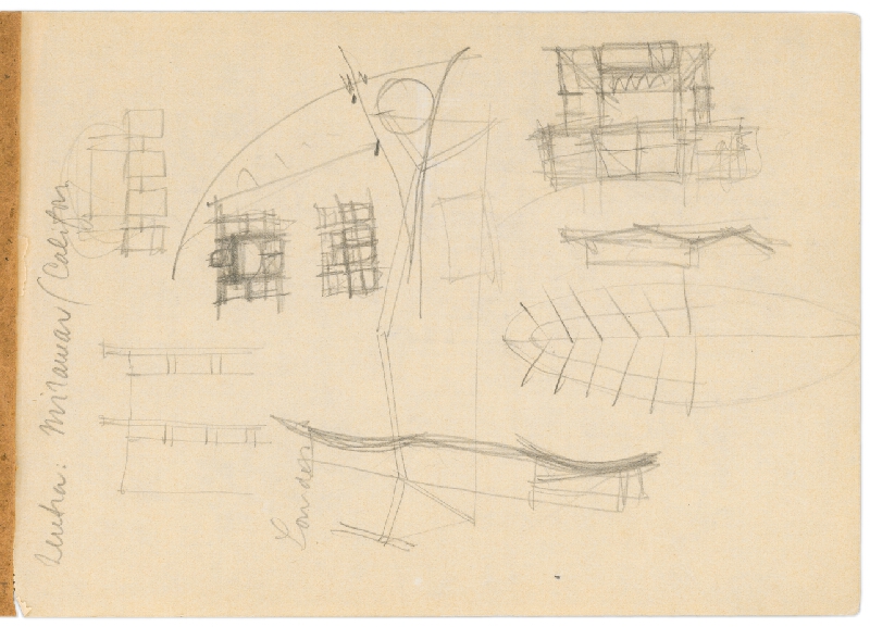 Vladimír Dedeček – Vysoká škola poľnohospodárska v Nitre. Skicár. Prvý list. 