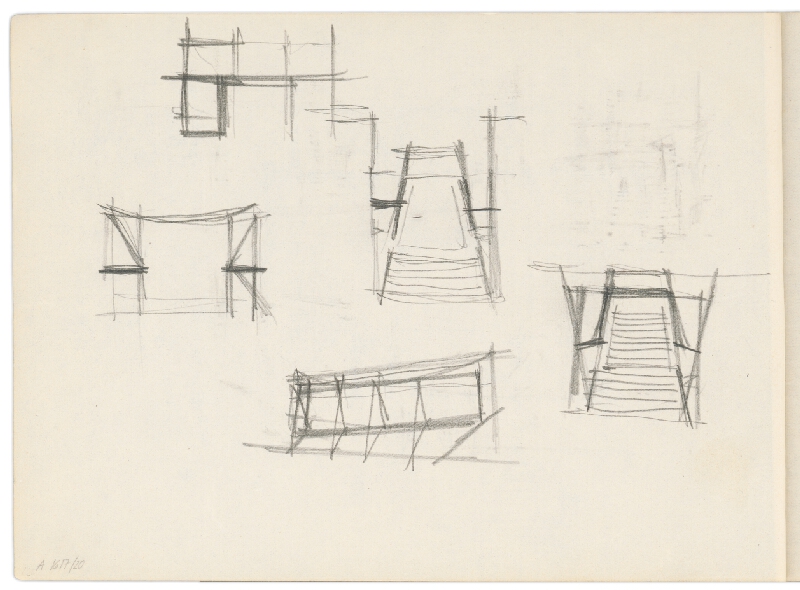 Vladimír Dedeček – Vysoká škola poľnohospodárska v Nitre. Skicár. Devätnásty list. 