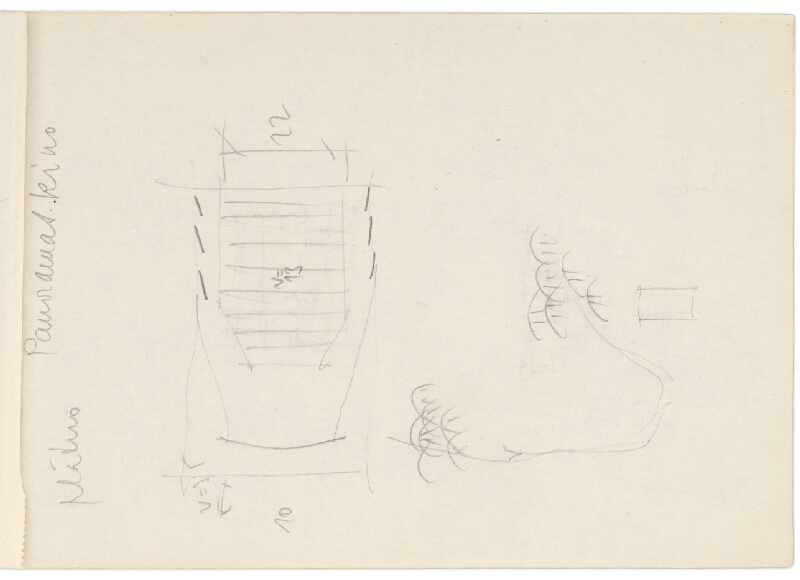 Vladimír Dedeček – Vysoká škola poľnohospodárska v Nitre. Skicár. Štvrtý list. 