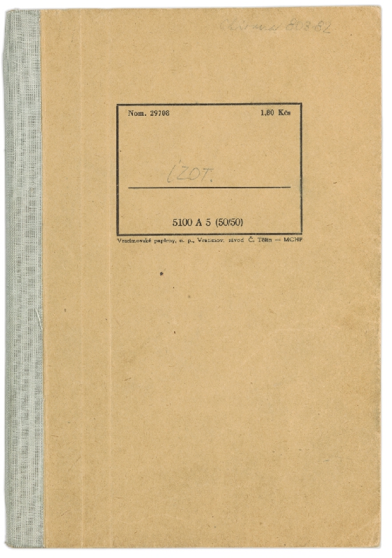 Vladimír Dedeček – Vysoká škola poľnohospodárska v Nitre. Skicár. Obálka. 