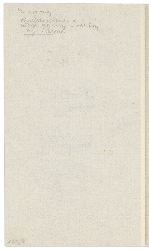 Vladimír Dedeček – Vysoká škola poľnohospodárska v Nitre. Skicár. Pätnásty list. 