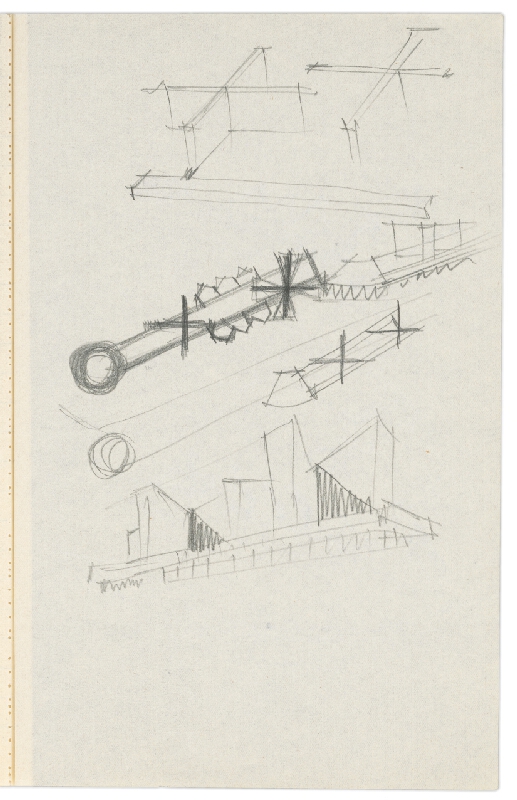 Vladimír Dedeček – Vysoká škola poľnohospodárska v Nitre. Skicár. Dvadsiaty piaty list. 