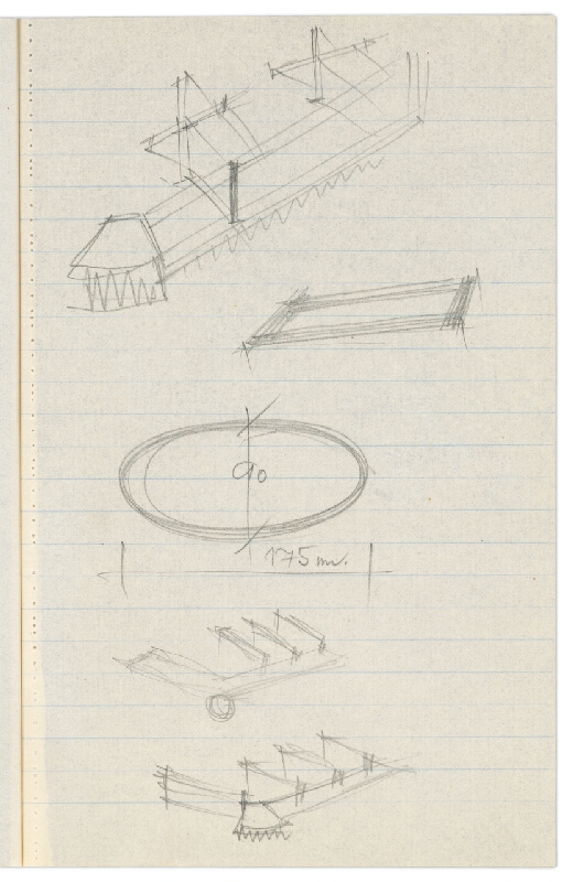 Vladimír Dedeček – Vysoká škola poľnohospodárska v Nitre. Skicár. Dvadsiaty šiesty list. 