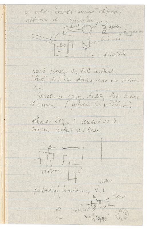 Vladimír Dedeček – Vysoká škola poľnohospodárska v Nitre. Skicár. Dvadsiaty deviaty list. 