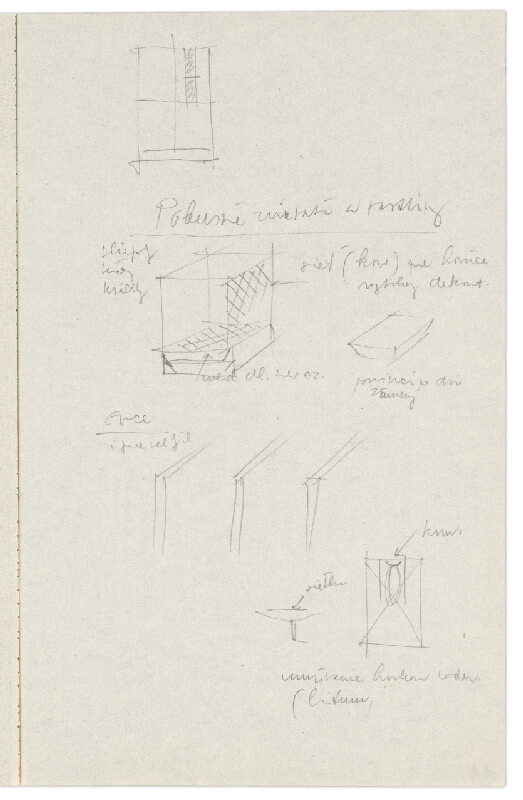 Vladimír Dedeček – Vysoká škola poľnohospodárska v Nitre. Skicár. Tridsiaty list. 
