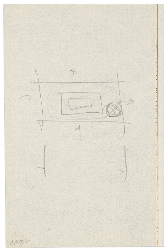 Vladimír Dedeček – Vysoká škola poľnohospodárska v Nitre. Skicár. Tridsiaty prvý list. 