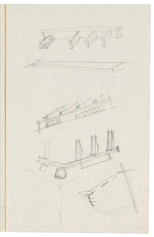 Vladimír Dedeček – Vysoká škola poľnohospodárska v Nitre. Skicár. Tridsiaty šiesty list. 