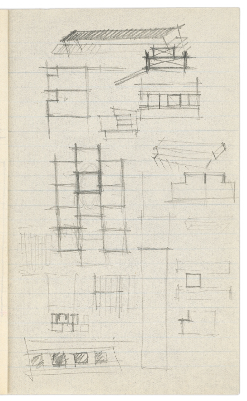 Vladimír Dedeček – Vysoká škola poľnohospodárska v Nitre. Skicár. Siedmy list. 