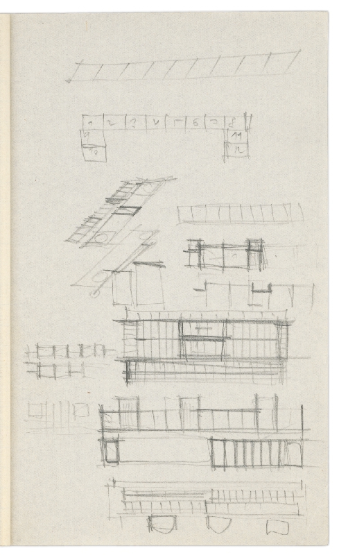 Vladimír Dedeček – Vysoká škola poľnohospodárska v Nitre. Skicár. Siedmy list. 
