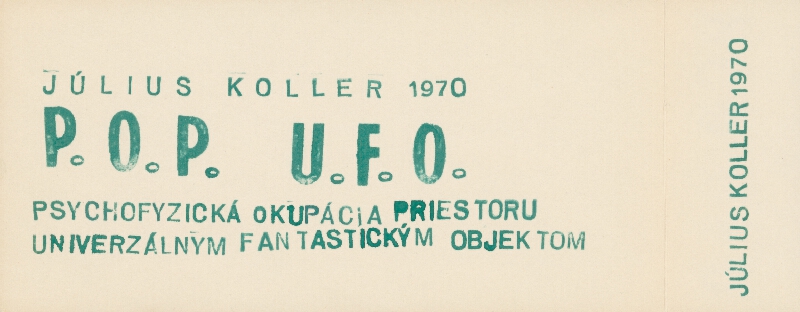 Július Koller – P.O.P.  U.F.O.  1970 