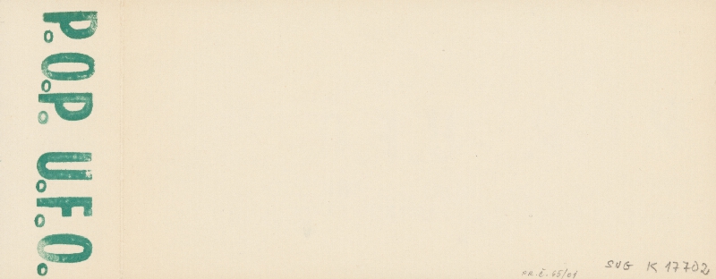 Július Koller – P.O.P.  U.F.O.  1970 