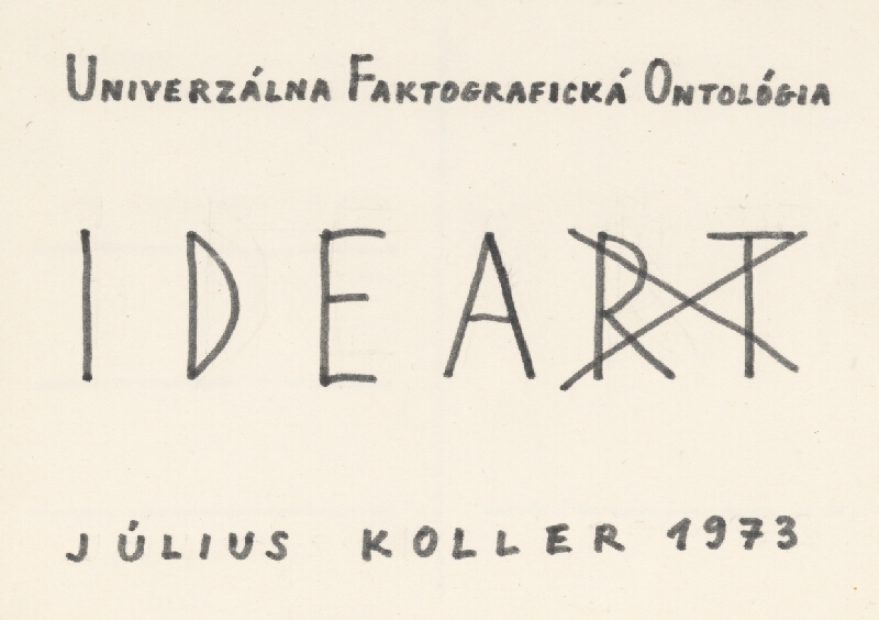 Július Koller – IDEART [UFO] 