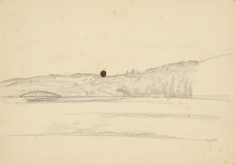 Ladislav Mednyánszky – Železničný most cez rieku Poprad pri Strážkach 