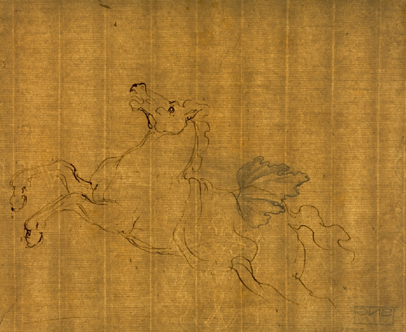 Vincenzo Camuccini – Štúdia vzpínajúceho sa koňa 