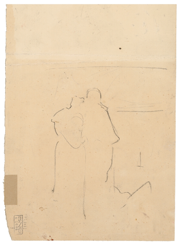 Ladislav Mednyánszky – Sketch for the Picture Watering Place with Ravens 