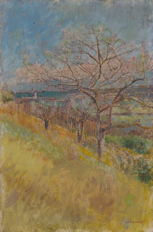 Ladislav Mednyánszky – Valley with Trees in Bloom 