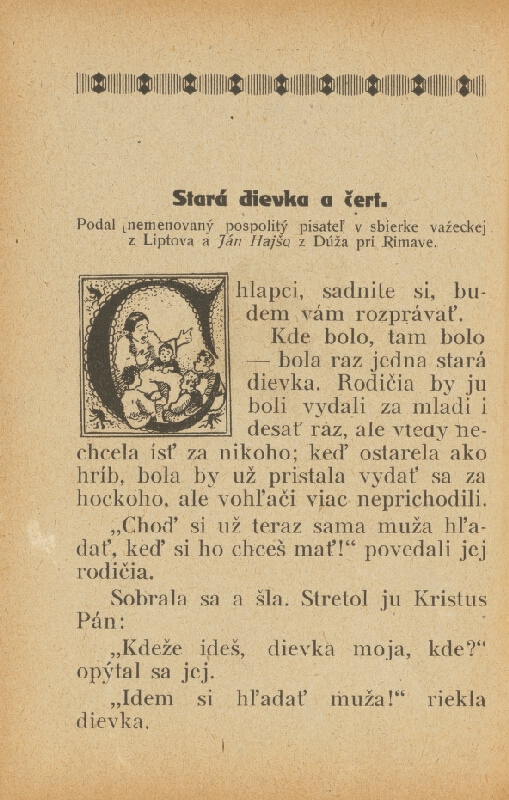 Andrej Mihal – Pavel Dobšinský: Prostonárodné slovenské povesti - Sošit 1. 