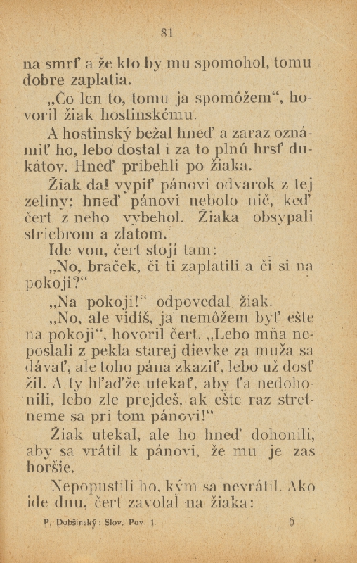 Andrej Mihal – Pavel Dobšinský: Prostonárodné slovenské povesti - Sošit 1. 