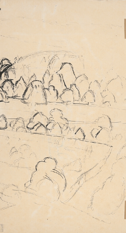 Ernest Zmeták – Study of a Hilly Landscape 