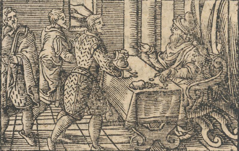 Nemecký autor zo začiatku 17. storočia – Vyberanie daní 