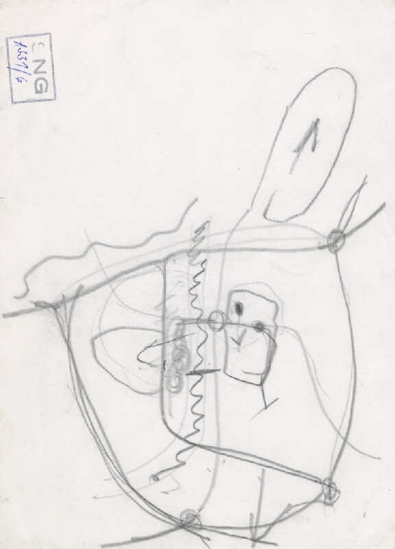 Ján Svetlík – Reštaurácia pod Slavínom v Bratislave. Detailný pohľad na exteriér počas výstavby. 