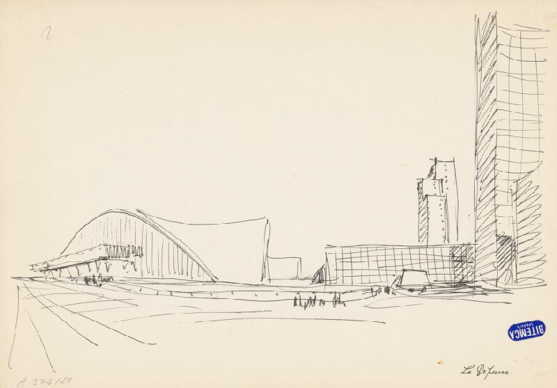 Emanuel Hruška – Rukopis knihy K tvorbe urbanistického prostredia. Nanterre (Paríž) - postmodernistické hmoty prevýšených valcov / La Défense (Paríž). 