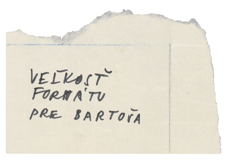 Július Koller – Archív JK/Veľkosť formátu pre Bartoša 