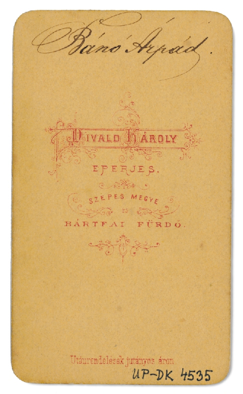 Károly Divald – Portrét Arpáda Báno 