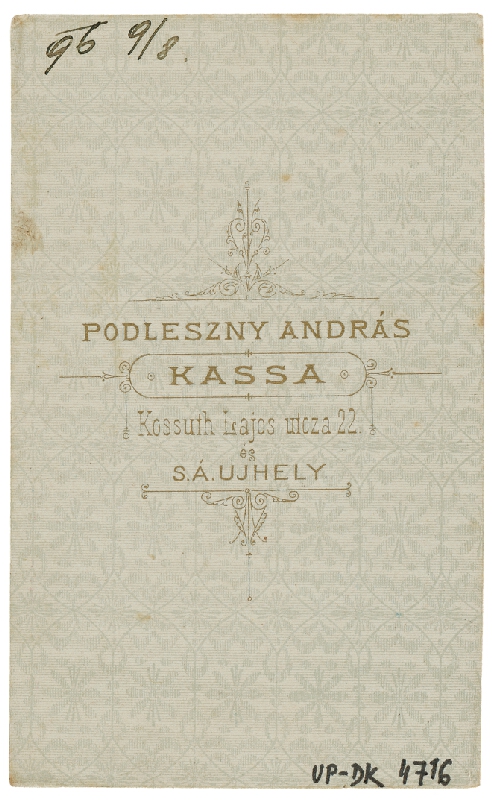 András Podleszny – Portrét muža s motýlikom 