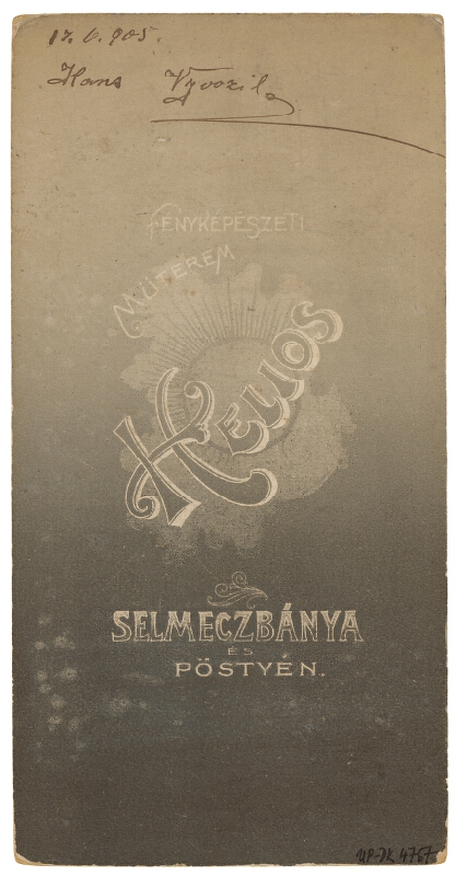Ateliér Helios (Banská Štiavnica/Piešťany) – Portrét Hansa Vyvozila 