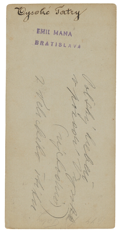 Neznámy autor – Vysoké Tatry. Poľský hrebeň, v pozadí Vysoká 