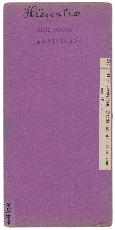 P. Kriegel – Hřensko. Pohľad na rieku Labe 