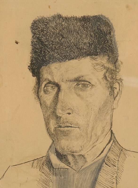 Ladislav Mednyánszky – Hlava muža v baranici 