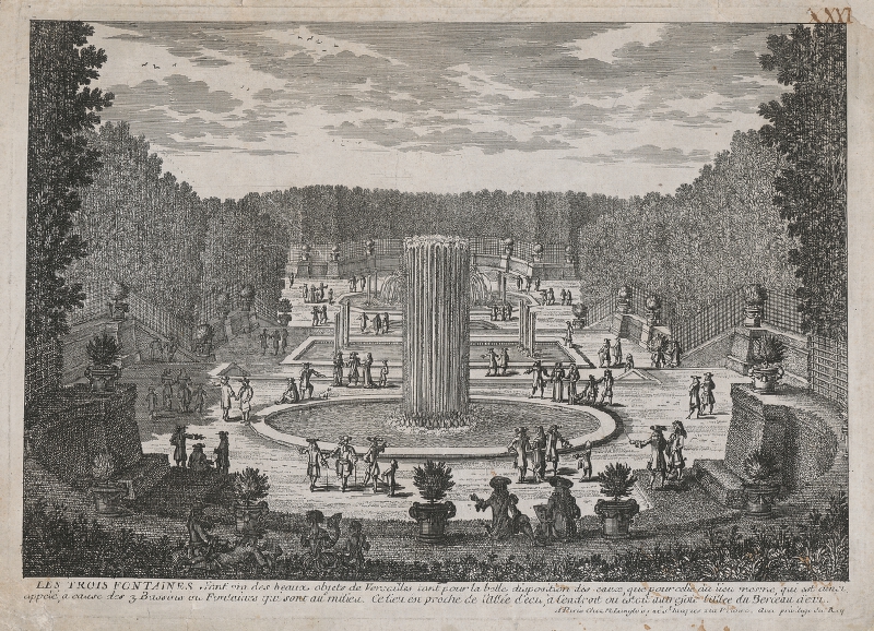 Gabriel Pérelle – Tri fontány vo Versailles 