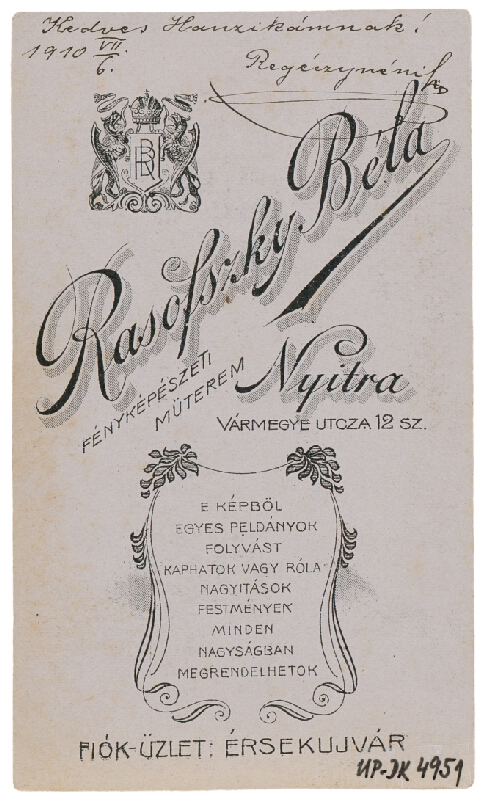 Béla Rasofszky – Portrét mladej ženy 