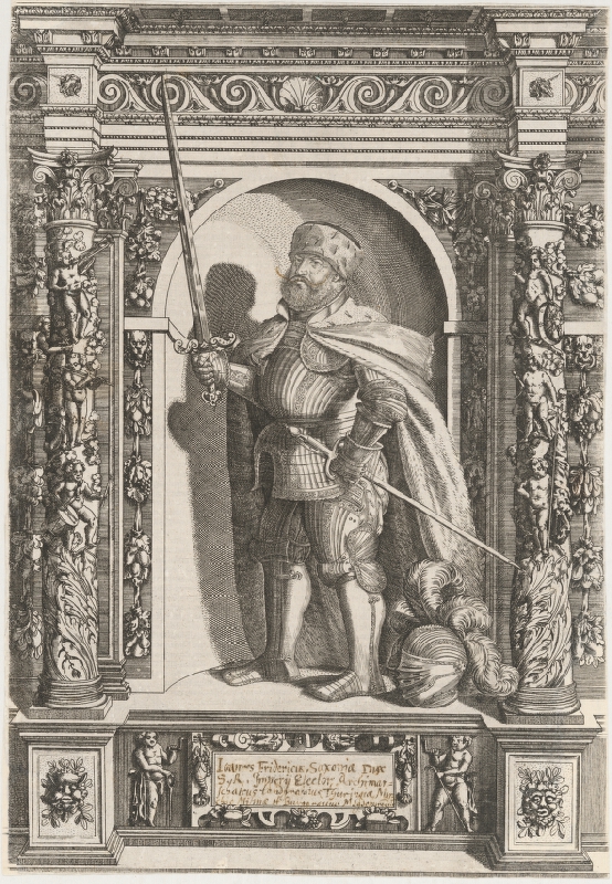 Nemecký autor zo 17. storočia – Titulný list s Johannom Fridrichom Saským 