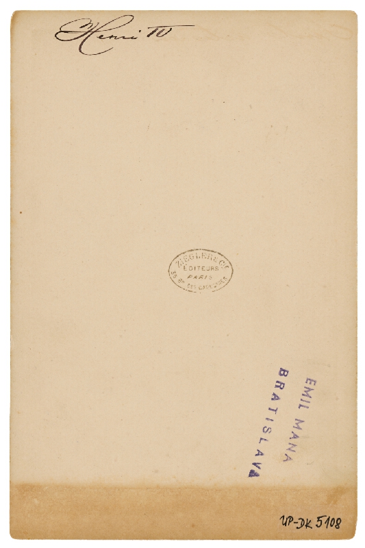 Ziegler & Cie. Éditeur – Paríž. Socha Henryho IV. (Henry IV. Statuelle) 