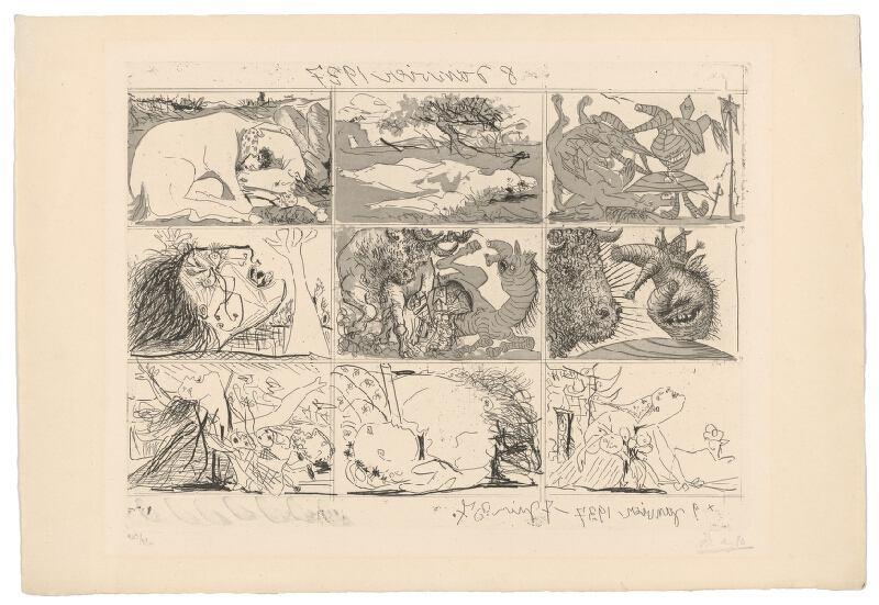 Pablo Picasso – Francov sen a lož, 1937, Slovenská národná galéria 