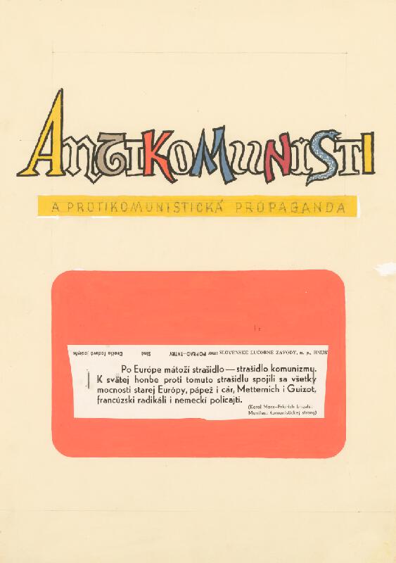 Štefan Bednár – Cover Sheet from Cycle Anticommunists 