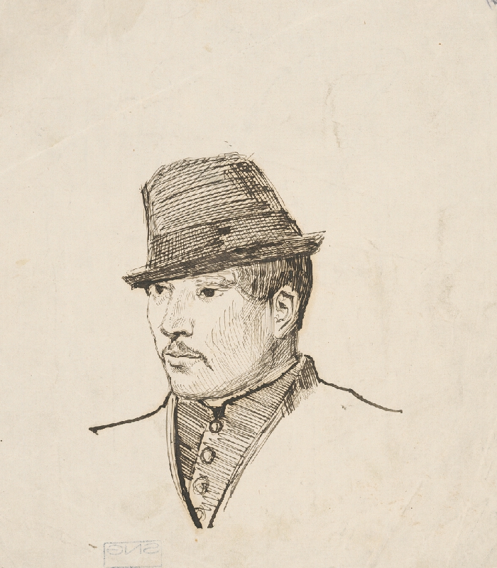 Ladislav Mednyánszky – Štúdia hlavy kočiša 