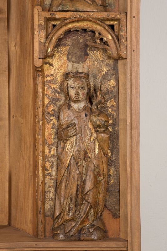 Spišský rezbár – Oltárne krídlo so sv. Katarínou a sv. Margitou z Bušoviec 