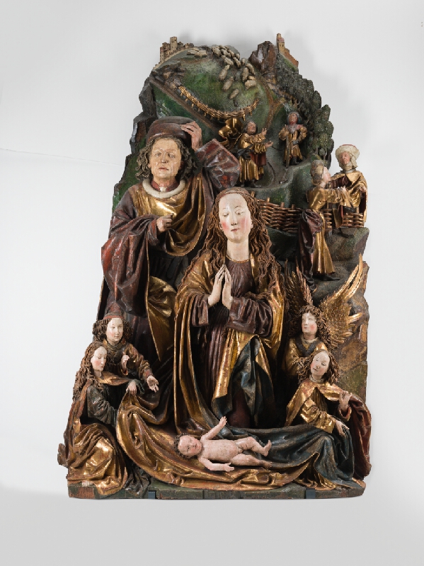 Neznámy viedenský rezbár, Hans Kamensetzer – The Birth of Jesus (originally from the High altar of St. Martin's Provost Church in Bratislava); The Hlohovec Nativity 