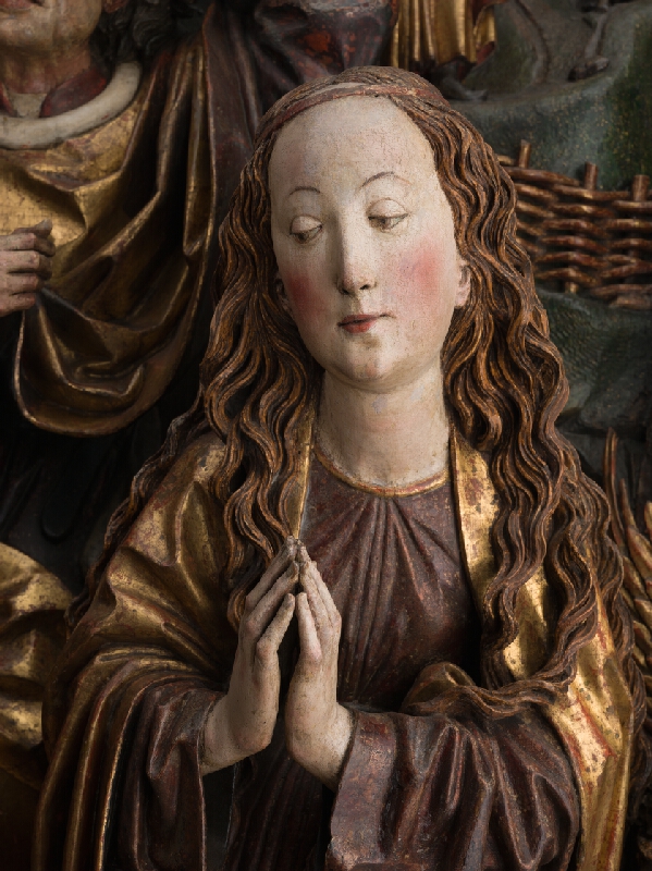 Neznámy viedenský rezbár, Hans Kamensetzer – The Birth of Jesus (originally from the High altar of St. Martin's Provost Church in Bratislava); The Hlohovec Nativity 