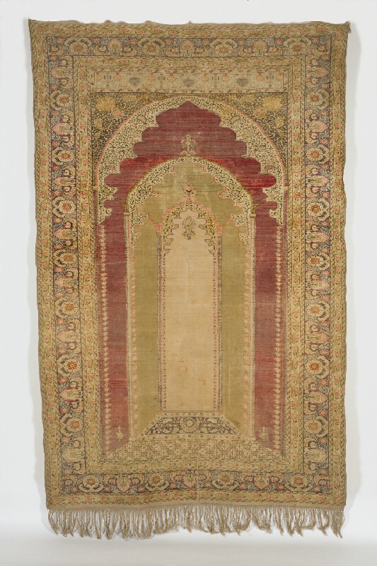 Ázijský autor z 19. storočia – Modlitebný koberec -Smyrna (Turecko) 
