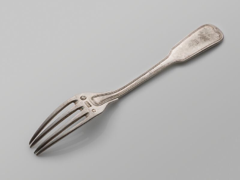 Rakúsko-Uhorský zlatník z 19. storočia – Vidlička dezertná 