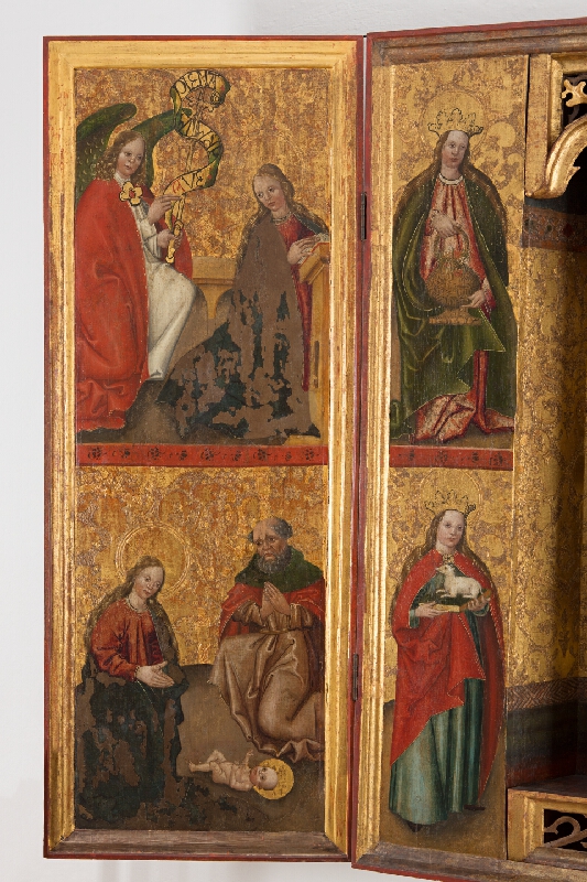 Slovenský maliar z 1. štvrtiny 16. storočia – Annunciation, Birth, Saint Cosmas (Back) 