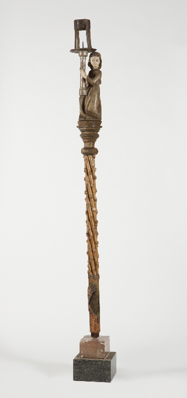 Spišský rezbár z prelomu 15. storočia – Paschal candlestick with a light-bearing angel 