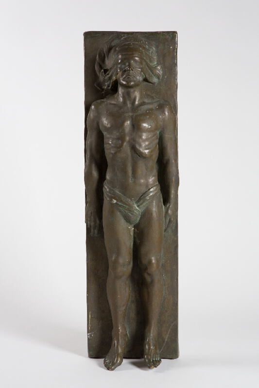 Nemecký sochár z roku 1925 – Ležiaci mužský akt - štúdia k náhrobnému pomníku 